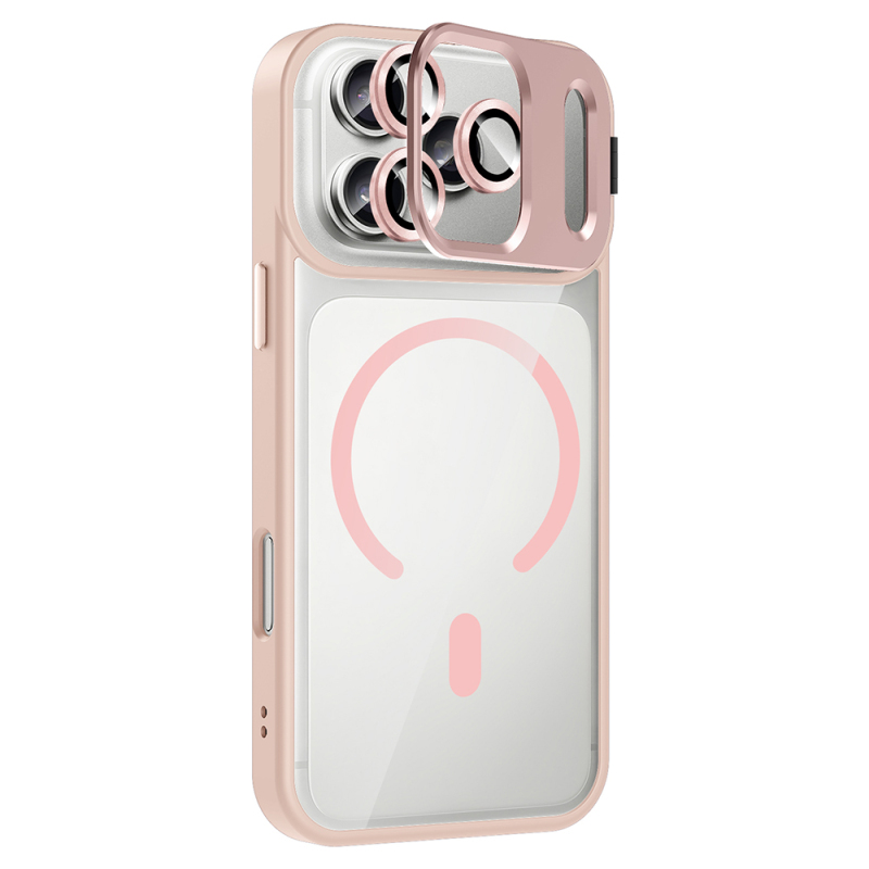 Apple iPhone 17 Pro Kılıf Standlı ve Kamera Lens Hediyeli M-Safe Şarj Özellikli Zore Etro Kapak - 12