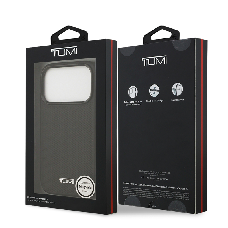 Apple iPhone 17 Pro Kılıf TUMI M-safe Şarj Özellikli Deri Noktalı Dizayn Kapak - 9