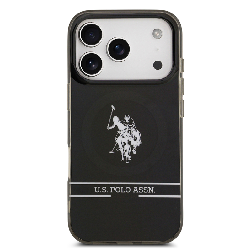 Apple iPhone 17 Pro Kılıf U.S. Polo Assn. Orjinal Lisanslı M-safe Şarj Özellikli IML Double Horse Stripe Logolu Kapak - 4