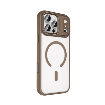 Apple iPhone 17 Pro Kılıf Wireless Şarj Özellikli Zore Krom M-safe Silikon Kapak - 7