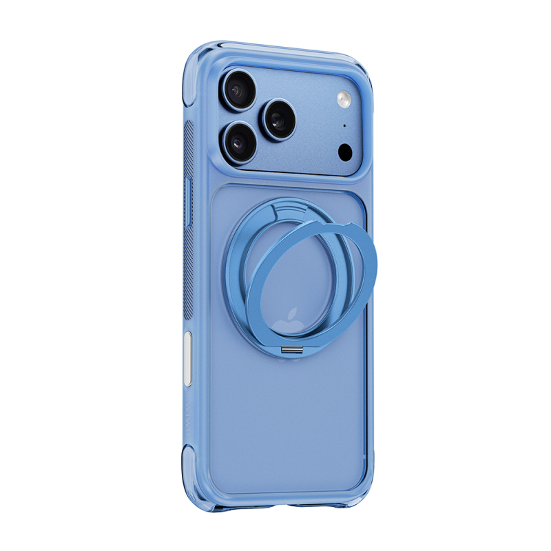 Apple iPhone 17 Pro Kılıf Wiwu AG-203 AeroGuard Ultra Serisi M-safe Şarj Özellikli Airbag Tasarımlı Standlı Kapak - 2