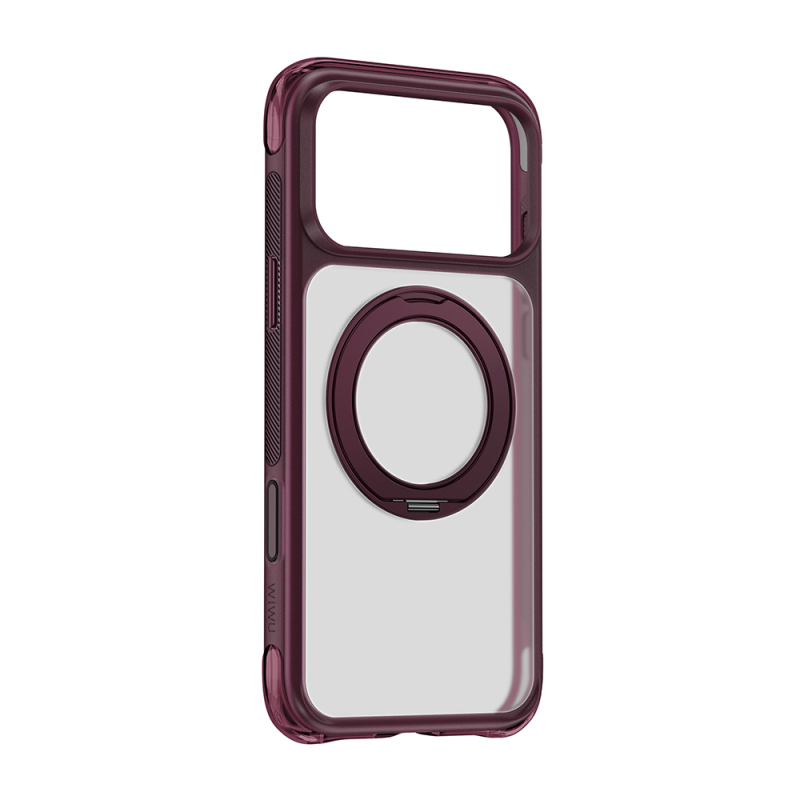 Apple iPhone 17 Pro Kılıf Wiwu AG-203 AeroGuard Ultra Serisi M-safe Şarj Özellikli Airbag Tasarımlı Standlı Kapak - 29