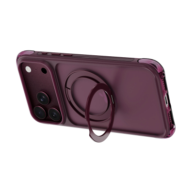 Apple iPhone 17 Pro Kılıf Wiwu AG-203 AeroGuard Ultra Serisi M-safe Şarj Özellikli Airbag Tasarımlı Standlı Kapak - 31