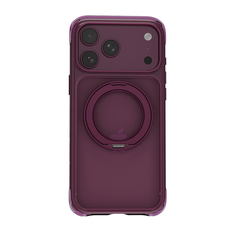 Apple iPhone 17 Pro Kılıf Wiwu AG-203 AeroGuard Ultra Serisi M-safe Şarj Özellikli Airbag Tasarımlı Standlı Kapak - 33