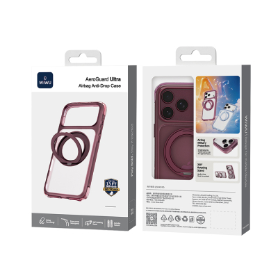 Apple iPhone 17 Pro Kılıf Wiwu AG-203 AeroGuard Ultra Serisi M-safe Şarj Özellikli Airbag Tasarımlı Standlı Kapak - 35
