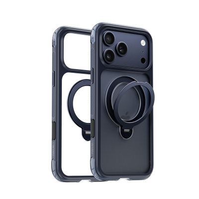 Apple iPhone 17 Pro Kılıf Wiwu AS-203 AeroShield Ultra Serisi M-safe Şarj Özellikli Airbag Tasarımlı Standlı Kapak - 3