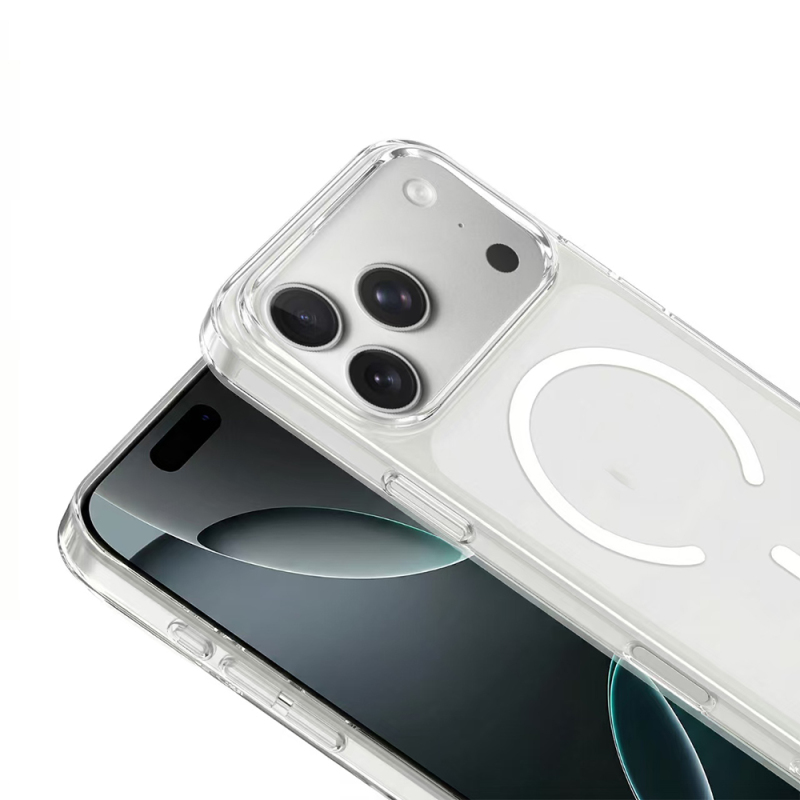 Apple iPhone 17 Pro M-Safe Şarj Özellikli Şeffaf Zore London Sert PC Kapak - 3