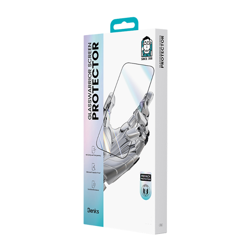 Apple iPhone 17 Pro Max Benks Glass Warrior Privacy HD Cam Ekran Koruyucu + Kolay Uygulama Aparatlı - 13
