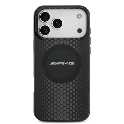 Apple iPhone 17 Pro Max Case AMG Original Licensed Double Layer Large Logo Honeycomb Pattern Cover - 3