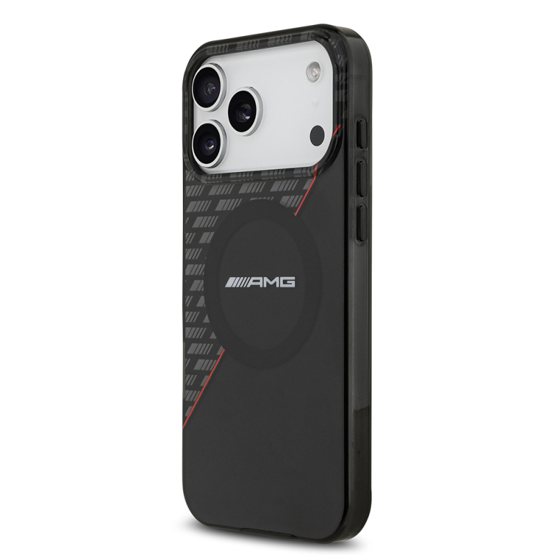 Apple iPhone 17 Pro Max Case AMG Original Licensed M-Safe Charging Feature Dual Layer Red Cross Striped Cover - 3