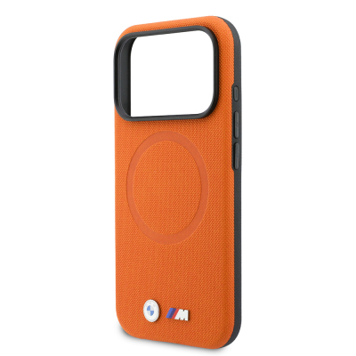 Apple iPhone 17 Pro Max Case, BMW Original Licensed, M-safe Charging Enabled, Ring Design, M Logo, PU Leather Cover - 6