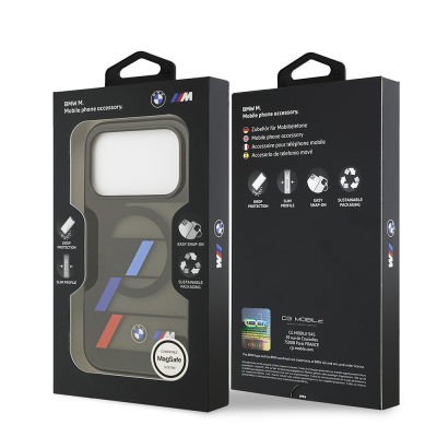 Apple iPhone 17 Pro Max Case BMW Original Licensed M-Safe Charging Feature IML Printed Three Color M Design Cover - 9