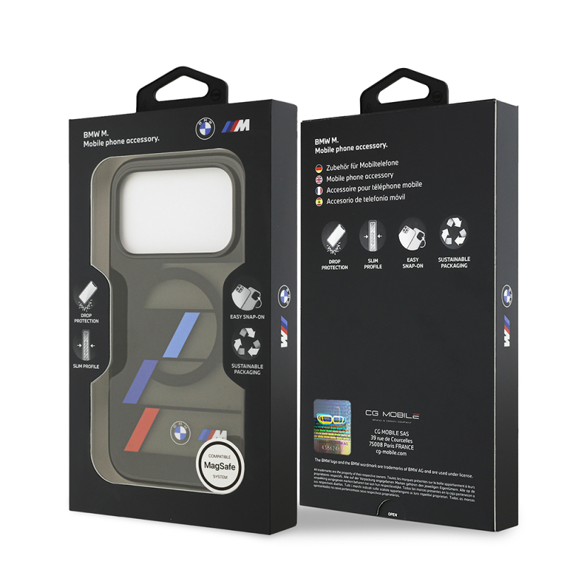 Apple iPhone 17 Pro Max Case BMW Original Licensed M-Safe Charging Feature IML Printed Three Color M Design Cover - 9