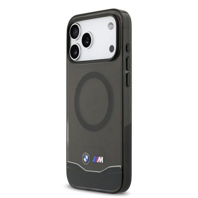 Apple iPhone 17 Pro Max Case BMW Original Licensed M-Safe Charging Feature Metal Button Design Transparent M Design Cover - 3