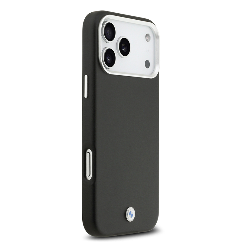 Apple iPhone 17 Pro Max Case BMW Original Licensed M-Safe Charging Feature Metal Logo Full Cover Leather Cover - 26