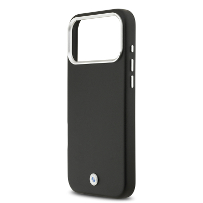 Apple iPhone 17 Pro Max Case BMW Original Licensed M-Safe Charging Feature Metal Logo Full Cover Leather Cover - 28