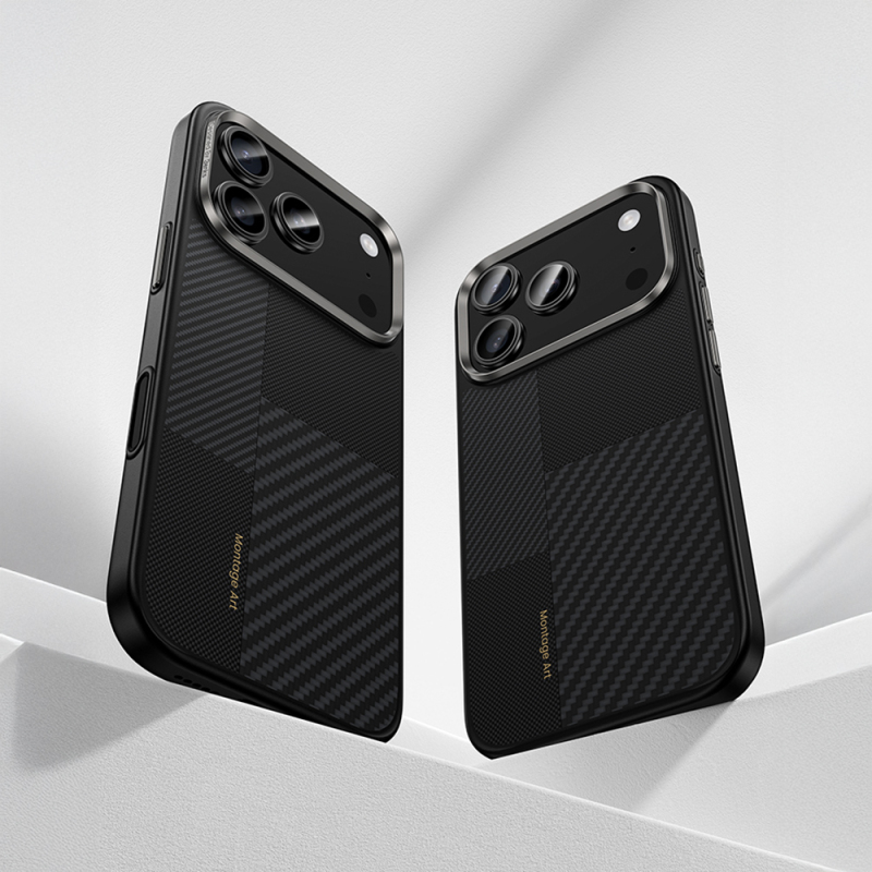 Apple iPhone 17 Pro Max Case Carbon Fiber Benks Montage Hybrid ArmorPro Kevlar Cover with M-safe Charging Feature - 6
