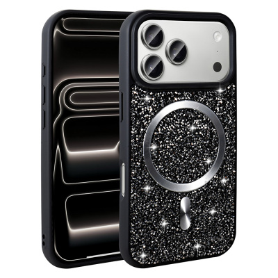 Apple iPhone 17 Pro Max Case Diamond Design Zore Mosaic Silicone Cover M-safe Charging Feature - 7