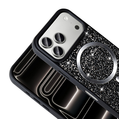 Apple iPhone 17 Pro Max Case Diamond Design Zore Mosaic Silicone Cover M-safe Charging Feature - 10