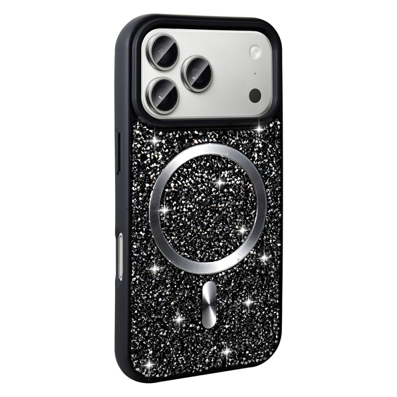 Apple iPhone 17 Pro Max Case Diamond Design Zore Mosaic Silicone Cover M-safe Charging Feature - 2
