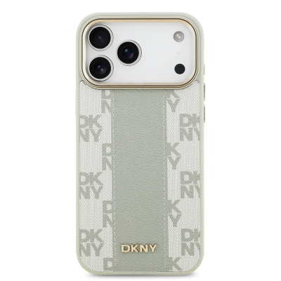 Apple iPhone 17 Pro Max Case DKNY Original Licensed M-safe Charging Feature 3D Printed Checkered Pattern Cover - 11