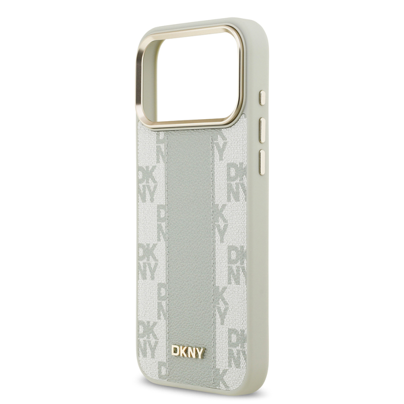 Apple iPhone 17 Pro Max Case DKNY Original Licensed M-safe Charging Feature 3D Printed Checkered Pattern Cover - 14