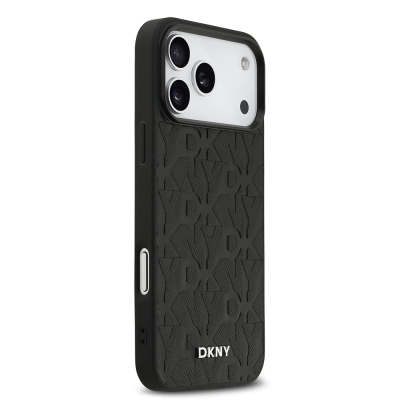 Apple iPhone 17 Pro Max Case DKNY Original Licensed M-safe Charging Feature 3D Printed Grid Pattern Cover - 6