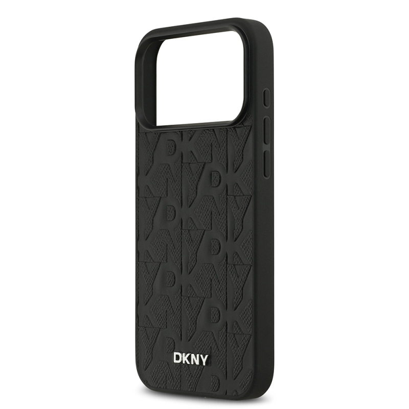 Apple iPhone 17 Pro Max Case DKNY Original Licensed M-safe Charging Feature 3D Printed Grid Pattern Cover - 8