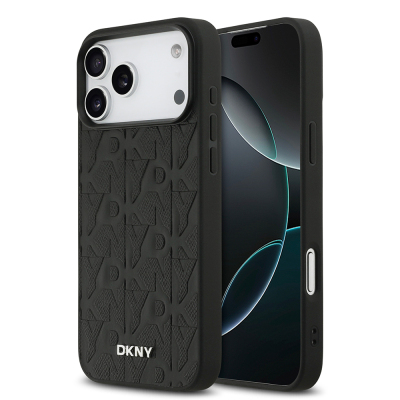 Apple iPhone 17 Pro Max Case DKNY Original Licensed M-safe Charging Feature 3D Printed Grid Pattern Cover - 2
