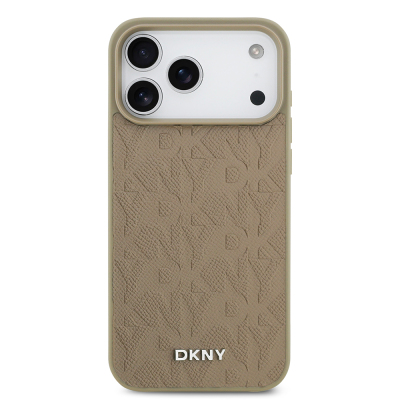 Apple iPhone 17 Pro Max Case DKNY Original Licensed M-safe Charging Feature 3D Printed Grid Pattern Cover - 12
