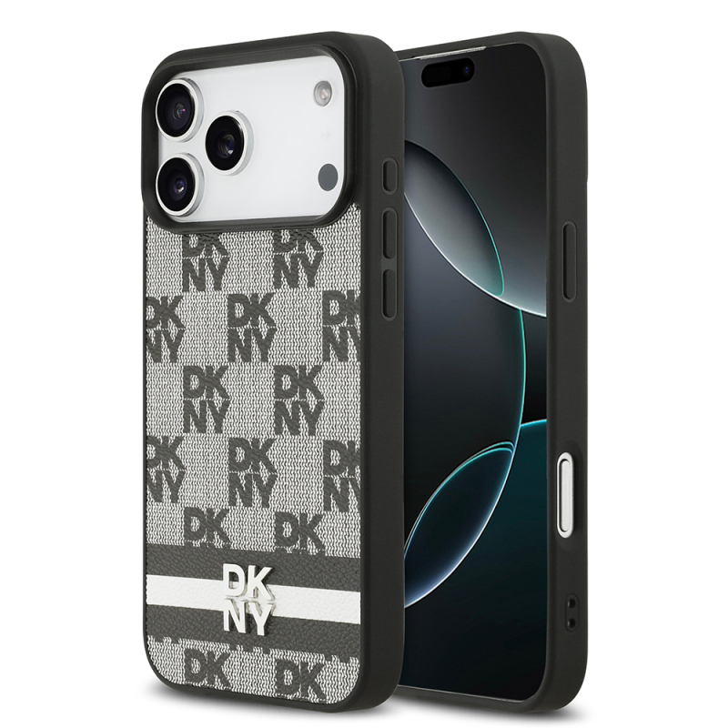 Apple iPhone 17 Pro Max Case DKNY Original Licensed M-safe Charging Feature 3D Printed Metal Logo Cover - 2