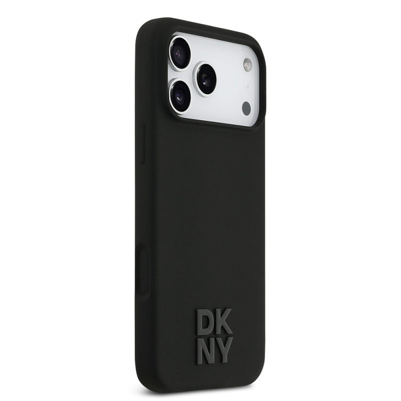 Apple iPhone 17 Pro Max Case DKNY Original Licensed M-Safe Charging Feature Metal Logo Silicone Cover - 13
