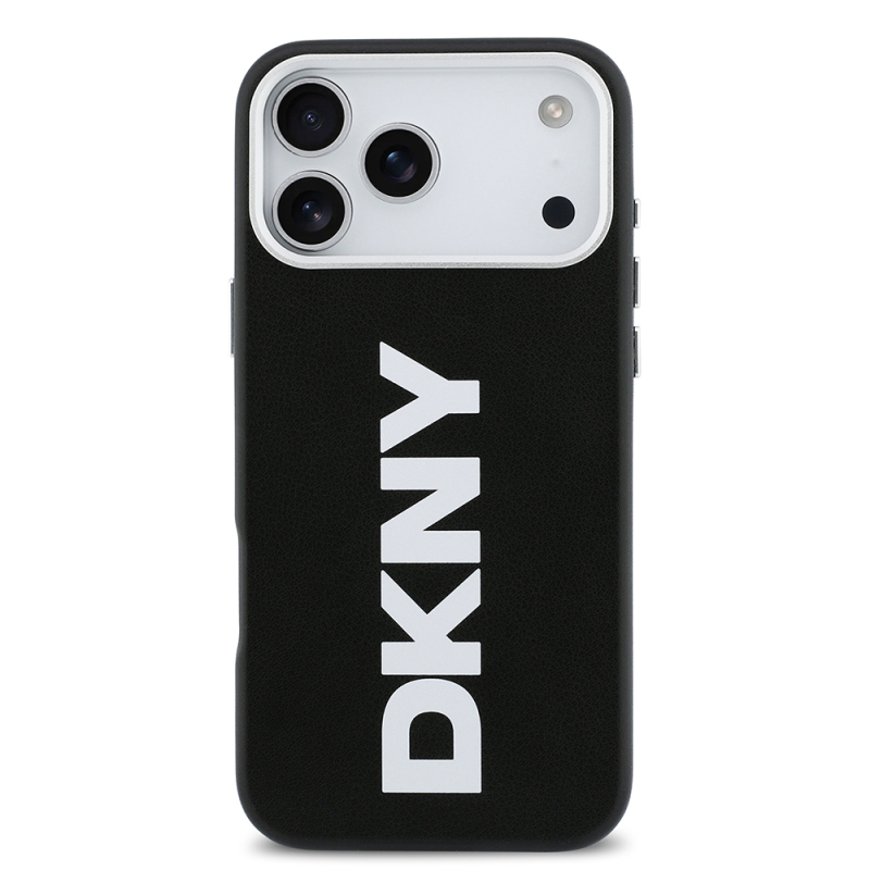 Apple iPhone 17 Pro Max Case DKNY Original Licensed M-safe Charging Feature PU Large Vertical Logo Cover - 6