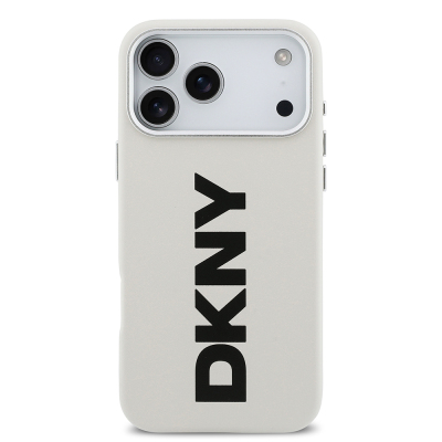 Apple iPhone 17 Pro Max Case DKNY Original Licensed M-safe Charging Feature PU Large Vertical Logo Cover - 13