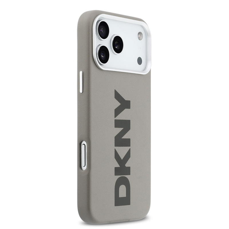 Apple iPhone 17 Pro Max Case DKNY Original Licensed M-safe Charging Feature PU Large Vertical Logo Cover - 21