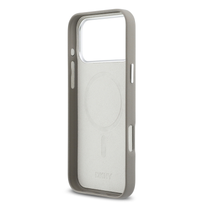 Apple iPhone 17 Pro Max Case DKNY Original Licensed M-safe Charging Feature PU Large Vertical Logo Cover - 24