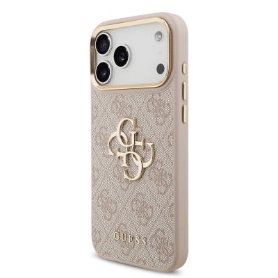 Apple iPhone 17 Pro Max Case Guess Original Licensed 4G Large Metal Logo Thick Strap Cover - 6