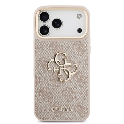 Apple iPhone 17 Pro Max Case Guess Original Licensed 4G Large Metal Logo Thick Strap Cover - 7
