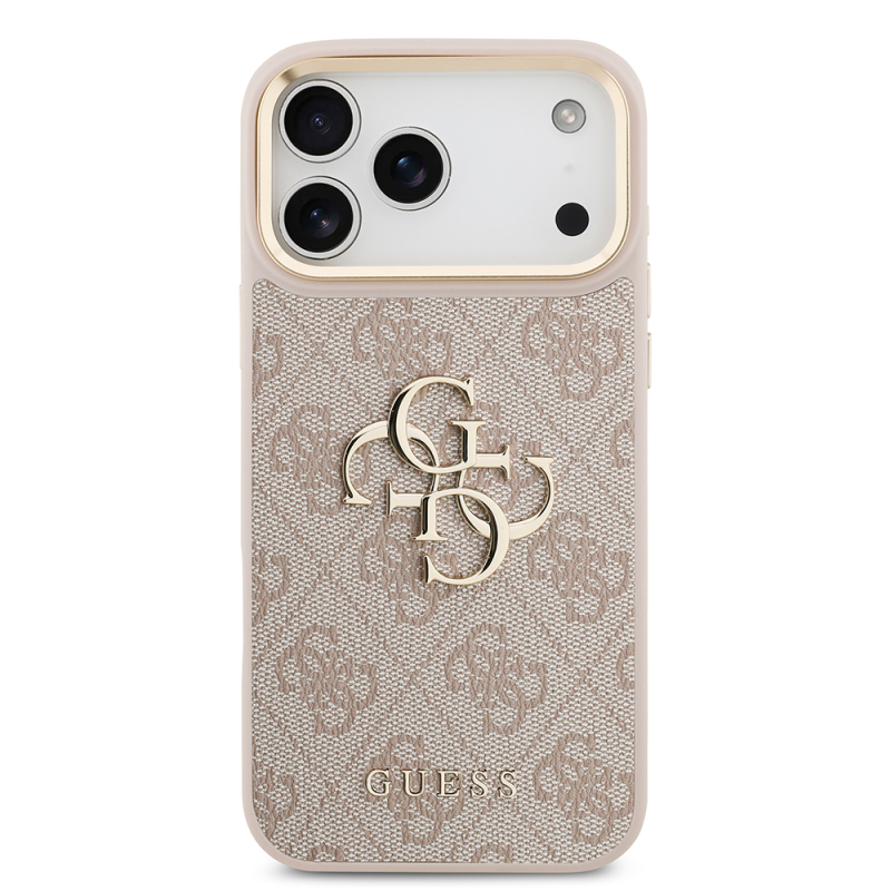 Apple iPhone 17 Pro Max Case Guess Original Licensed 4G Large Metal Logo Thick Strap Cover - 7