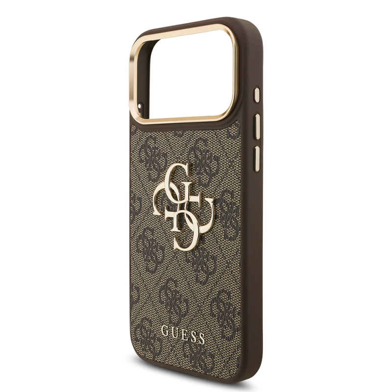 Apple iPhone 17 Pro Max Case Guess Original Licensed 4G Large Metal Logo Thick Strap Cover - 25