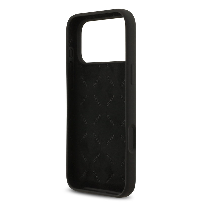 Apple iPhone 17 Pro Max Case Guess Original Licensed Grained Text Logo Cover - 29