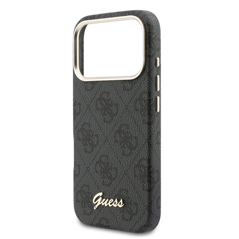 Apple iPhone 17 Pro Max Case Guess Original Licensed M-safe Charging Enabled Script Text Logo 4G Patterned Cover - 14