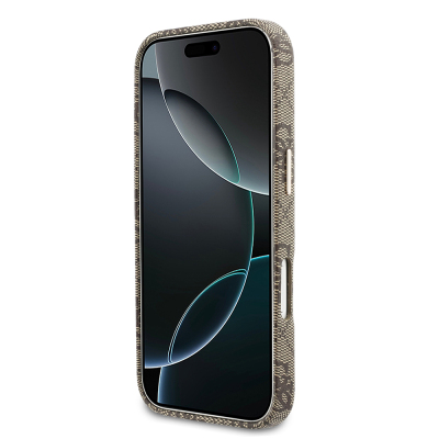 Apple iPhone 17 Pro Max Case Guess Original Licensed M-safe Charging Enabled Script Text Logo 4G Patterned Cover - 21