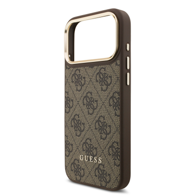 Apple iPhone 17 Pro Max Case Guess Original Licensed M-safe Charging Feature 4G Metal Large Logo Card Holder Cover - 8