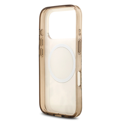 Apple iPhone 17 Pro Max Case Guess Original Licensed M-safe Charging Feature Flower Tonal Circle Cover - 10