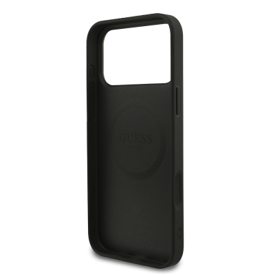 Apple iPhone 17 Pro Max Case Guess Original Licensed M-safe Charging Feature Logo PU Leather Cover - 8