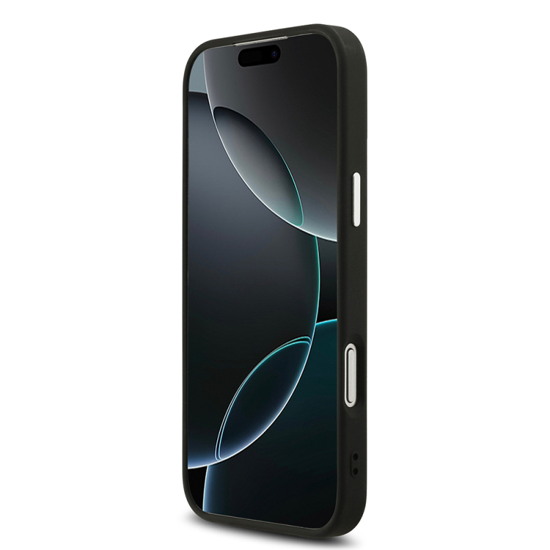 Apple iPhone 17 Pro Max Case Guess Original Licensed M-Safe Charging Feature Metal Camera Frame Triangle Logo Glitter Cover - 9