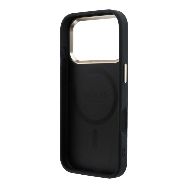 Apple iPhone 17 Pro Max Case Guess Original Licensed M-safe Charging Feature Small 4G Classic Logo Cover - 13