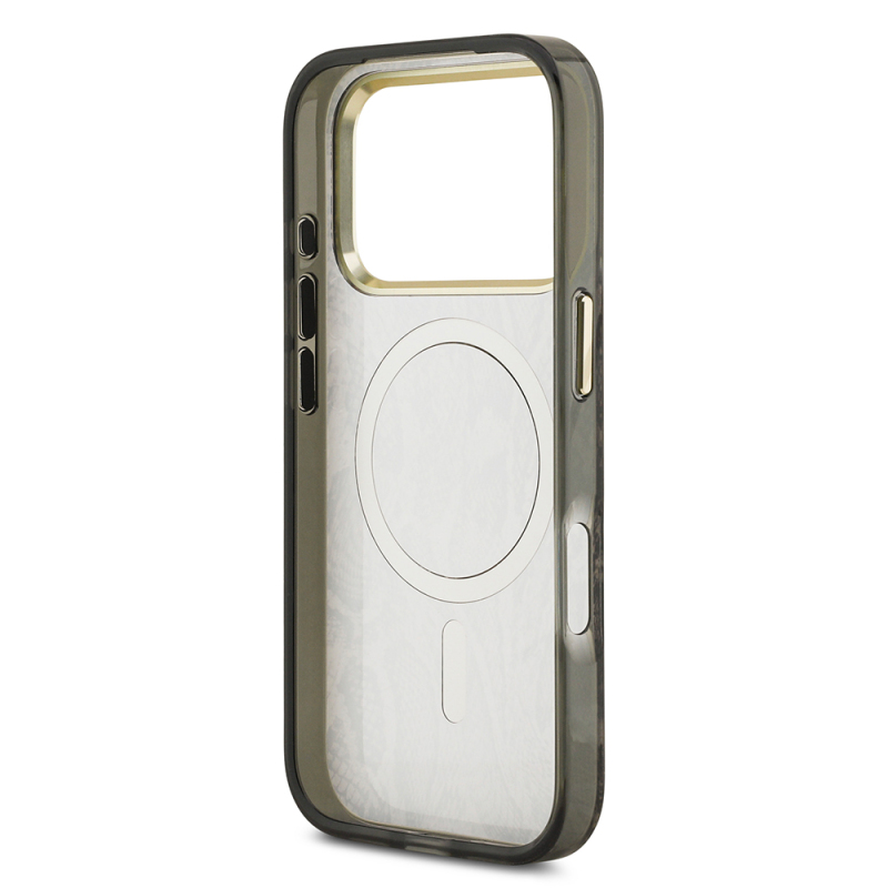 Apple iPhone 17 Pro Max Case Guess Original Licensed M-safe Charging Feature Text Logo Python Patterned Cover - 9