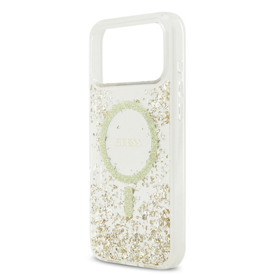 Apple iPhone 17 Pro Max Case Guess Original Licensed M-safe Charging Transparent Resin Bottom Cover - 8